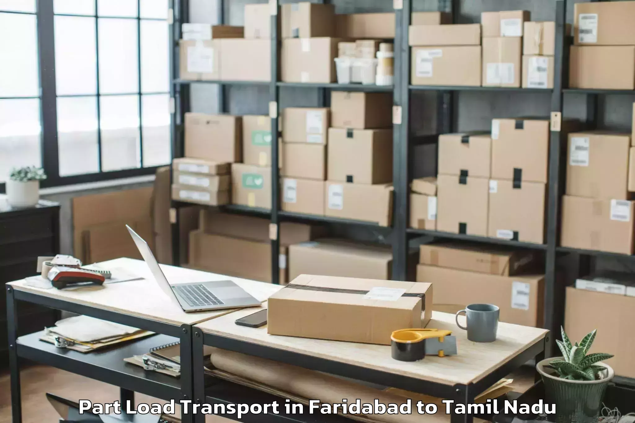 Book Faridabad to Udumalaippettai Part Load Transport Online